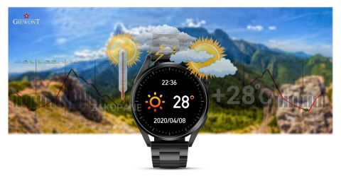 Smartwatch Giewont Vertex SmartCall GW450-1 Carbon/Carbon Silikon