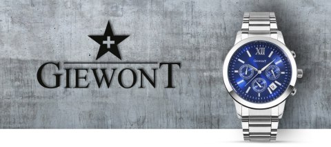 Zegarek Męski Giewont Apex Chrono GW6480-2 Chronograf Silver/Blue