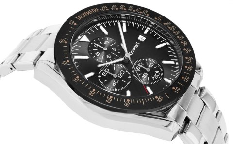 Zegarek Męski Giewont PrimeChrono GW8620-1 Chronograf Silver/Black