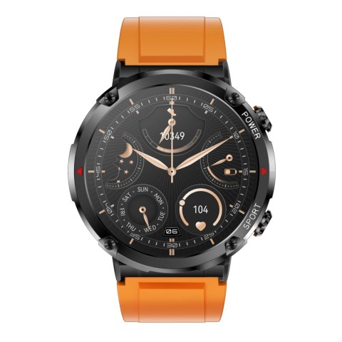 Smartwatch Gravity GT21-2 + Pomarańczowy Pasek Silikonowy