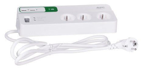 APC PM6U-FR ochrona przeciwprzepięciowa Biały 6 x gniazdo sieciowe 230 V 2 m