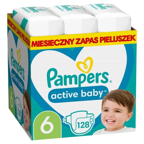 PAMPERS Pieluchy AB Rozm 6, 13-18kg, 128szt