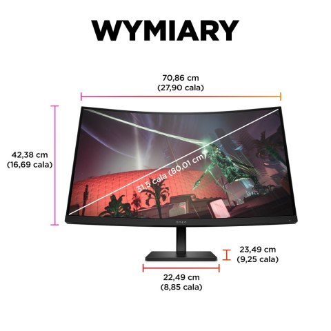 MONITOR HP LED, QHD 32" OMEN 32c (780K6E9) 165Hz