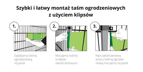 Klipsy ogrodzeniowe 10 szt Thermoplast BIAŁE