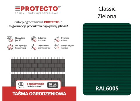 Taśma ogrodzeniowa 50mb Thermoplast CLASSIC LINE 4,75cm ZIELONA