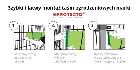 Taśma ogrodzeniowa ROLKA 26mb BASIC 19cm PROTECTO GRAFIT