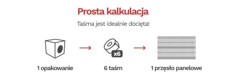 Taśma ogrodzeniowa PASKI 6 x 2,55mb BASIC 19cm PROTECTO GRAFIT + 12 klipsów GRATIS