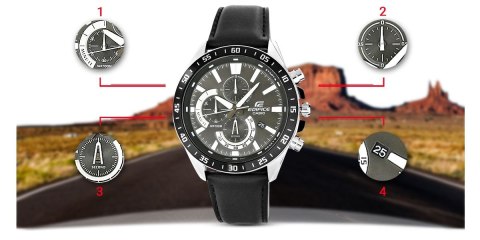 Zegarek Męski CASIO EDIFICE EFV-620L-1AVUEF 10 BAR + BOX