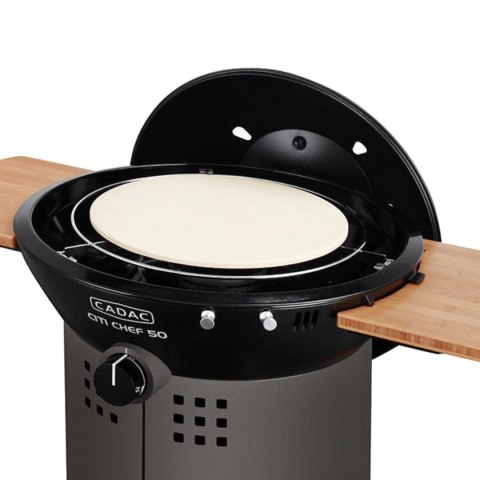 Grill gazowy na kółkach CADAC City Chef 49cm z bocznymi półkami