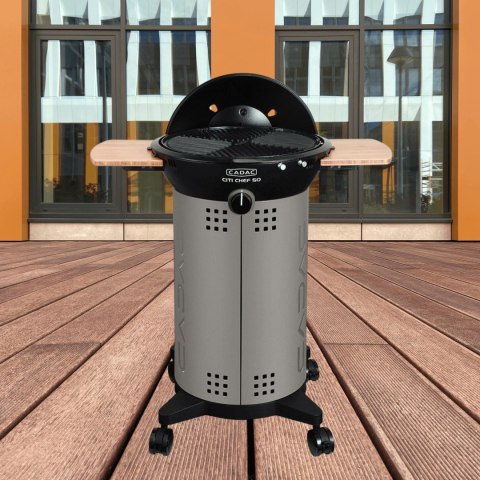 Grill gazowy na kółkach CADAC City Chef 49cm z bocznymi półkami