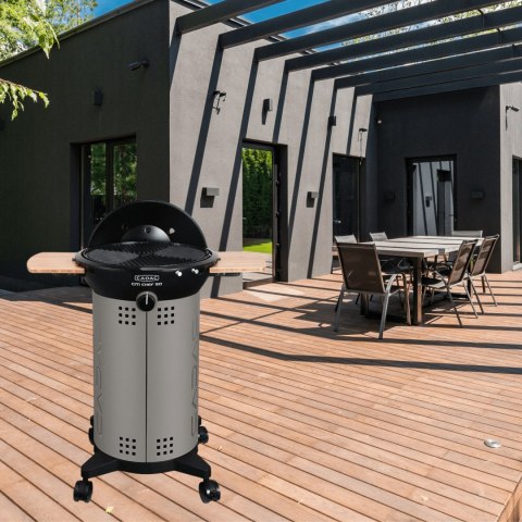 Grill gazowy na kółkach CADAC City Chef 49cm z bocznymi półkami