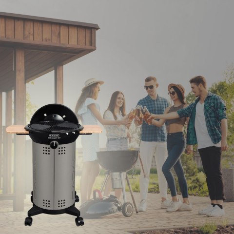 Grill gazowy na kółkach CADAC City Chef 49cm z bocznymi półkami