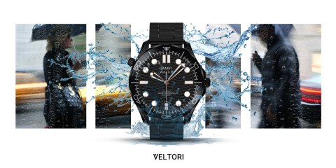 Smartwatch Veltori VT150-1 Czarny Pasek Silikonowy + Czarna Bransoleta