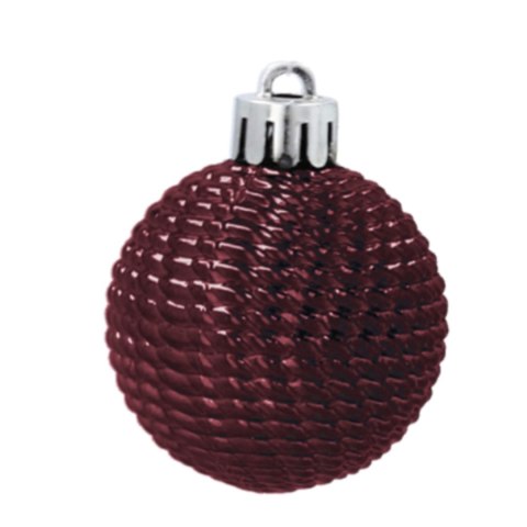 Zestaw 16 Eleganckich Bombek Kamai Christmas Decoration o Średnicy 4 cm Kolor Burgund