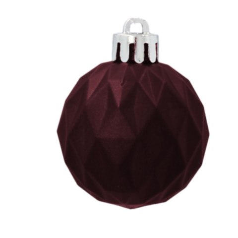 Zestaw 16 Eleganckich Bombek Kamai Christmas Decoration o Średnicy 4 cm Kolor Burgund