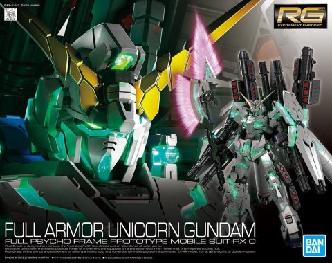 Figurka kolekcjonerska BANDAI RG 1/144 FULL ARMOR UNICORN GUNDAM