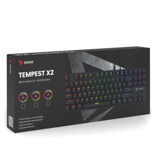 SAVIO KLAWIATURA MECHANICZNA RGB, OUTEMU BROWN TEMPEST X2