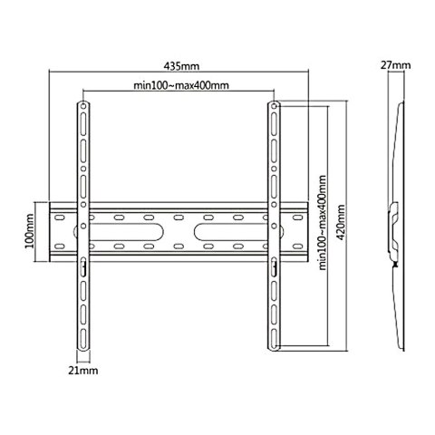 MACLEAN UCHWYT EKONOMICZNY TV 32-55" 45KG MC-938