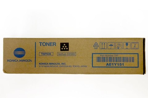 Oryginalny Toner Black Konica Minolta Bizhub C3100i (TNP93K, TNP-93K, AE1Y151)