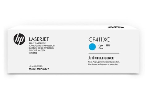 Oryginalny Toner Cyan HP Color LaserJet Pro M377, M452, M477 (410XC CF411XC), kompatybilne z CF411X