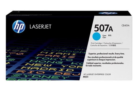 Oryginalny Toner Cyan HP LaserJet Enterprise 500 Color M551, M575, Pro 500 M570 (507A CE401A)