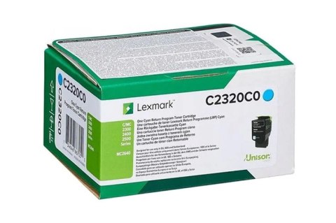 Oryginalny Toner Cyan Lexmark C2325 (C2320C0)