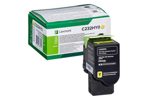 Oryginalny Toner Yellow Lexmark C2325 (C232HY0)