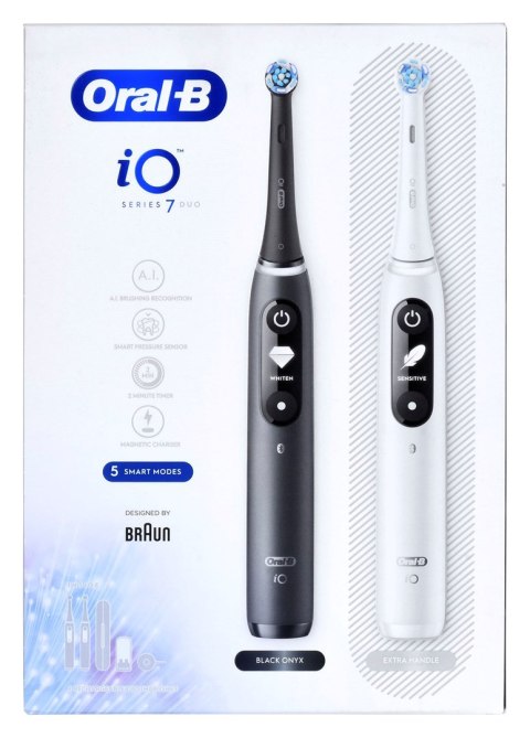 Braun Szczoteczka elektryczna Oral-B iO7 DuoPack Black + White