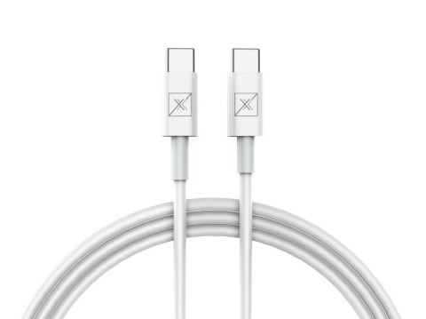 KABEL MX SHOCK 20W PD Type-C - Type-C WHITE/BIAŁY