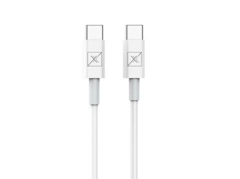 KABEL MX SHOCK 20W PD Type-C - Type-C WHITE/BIAŁY