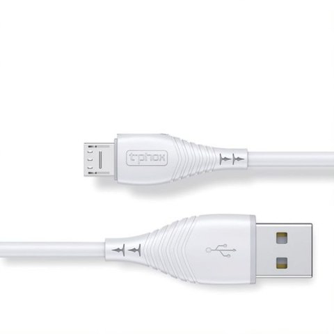 KABEL T-PHOX NATURE MICRO USB WHITE 1.2M 3A