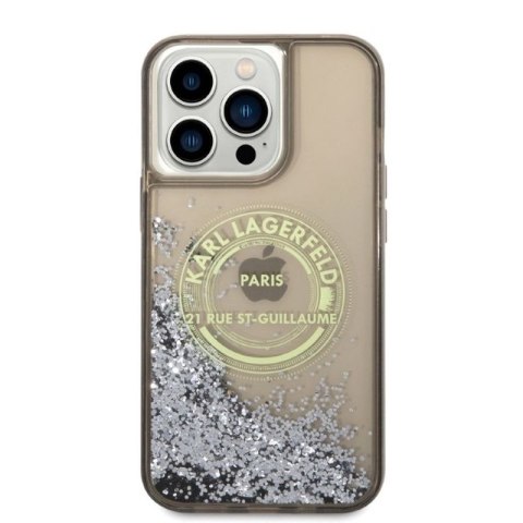 KARL LAGERFELD IPHONE 14 PRO MAX LIQUID GLITTER KLHCP14XLCRSGRK BLACK