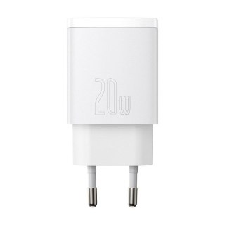 Ładowarka sieciowa BASEUS COMPACT QC USB-USB-C 20W BIAŁA/WHITE