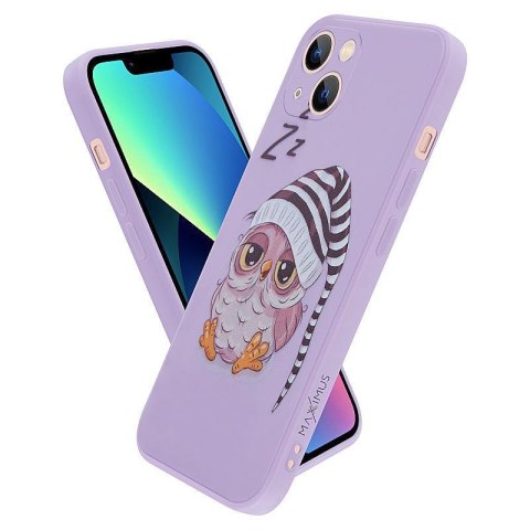 MX OWL SLEEPY IPHONE 12 PRO MAX PURPLE / FIOLETOWY