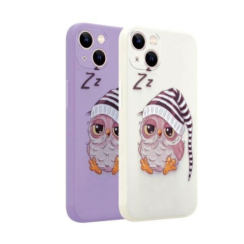 MX OWL SLEEPY IPHONE 12 PRO MAX PURPLE / FIOLETOWY