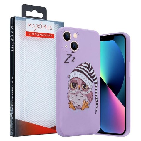 MX OWL SLEEPY IPHONE 12 PRO MAX PURPLE / FIOLETOWY