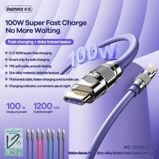 KABEL REMAX WEFON SERIES 100W ZINC ALLOY USB-C/USB-C RC-C055 GREY