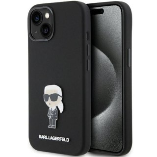 KARL LAGERFELD IPHONE 15 PLUS IKONIK METAL PIN KLHCP15MSMHKNPK BLACK