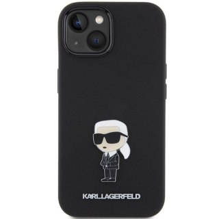 KARL LAGERFELD IPHONE 15 PLUS IKONIK METAL PIN KLHCP15MSMHKNPK BLACK