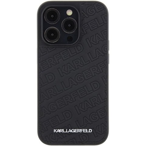 KARL LAGERFELD IPHONE 15 PRO MAX QUILTED K PATTERN KLHCP15XPQKPMK BLACK