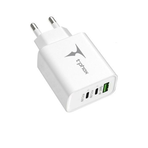 Ładowarka sieciowa T-PHOX FLEXI 40W 2xUSB-C/USB WHITE