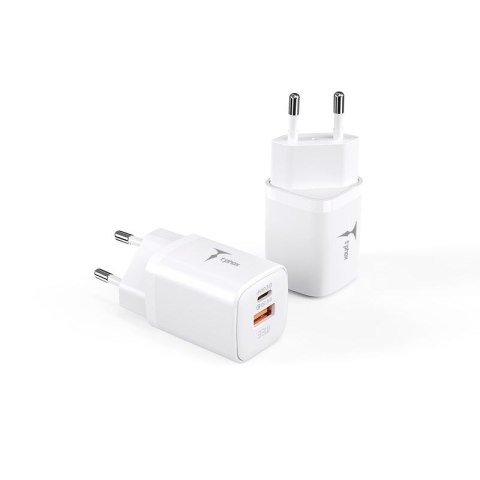 Ładowarka sieciowa T-PHOX HANDY SERIES 33W T-PP08 USB/USB-C WHITE