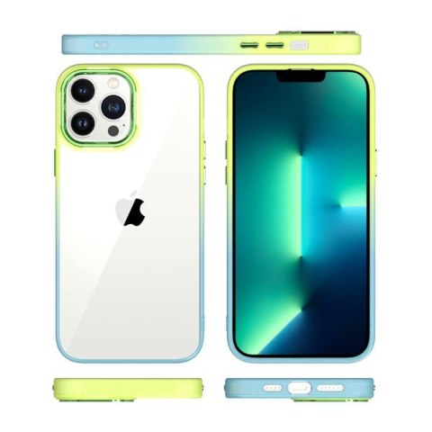 MX RAINBOW IPHONE 14 PRO MAX (6.7) LIME-BLUE / ZIELONO-NIEBIESKI