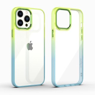 MX RAINBOW IPHONE 15 PLUS (6.7) LIME-BLUE / ZIELONO-NIEBIESKI