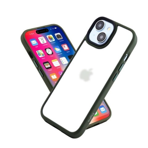 MX RIBBED CAM IPHONE 15 (6.1) GREEN / ZIELONY