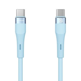 NILLKIN DATA CABLE FLOWSPEED SILICON TYPE C-TYPE C PD 60W, BLUE / NIEBIESKI