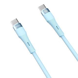 NILLKIN DATA CABLE FLOWSPEED SILICON TYPE C-TYPE C PD 60W, BLUE / NIEBIESKI