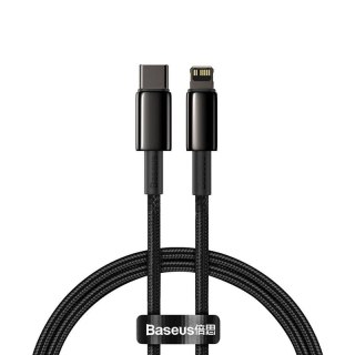 KABEL BASEUS TUNGSTEN GOLD USB-C/ LIGHTNING 20W 1M BLACK