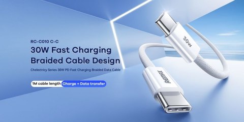 KABEL REMAX CHELECTRICY SERIES RC-C010 30W USB-C/USB-C WHITE