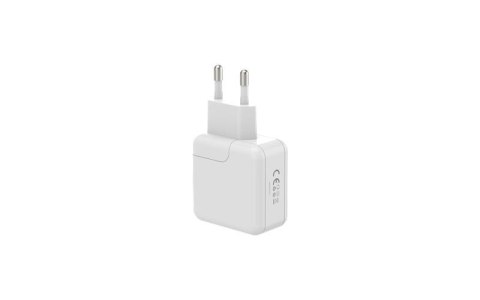 Ładowarka sieciowa MX Burst GaN PD 35W, 2xUSB-C + kabel PD 20W C/Lightning, WHITE/BIAŁY